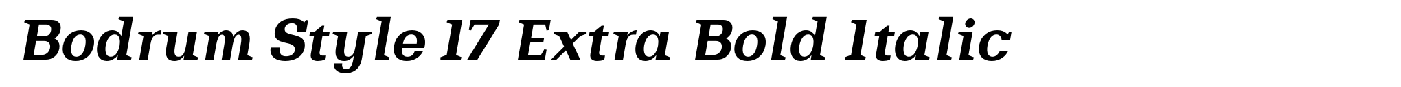 Bodrum Style 17 Extra Bold Italic image